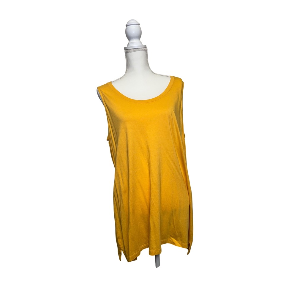 LOGO by Lori Goldstein The Tank Women's Yellow Sleeveless Tunic Size 1X